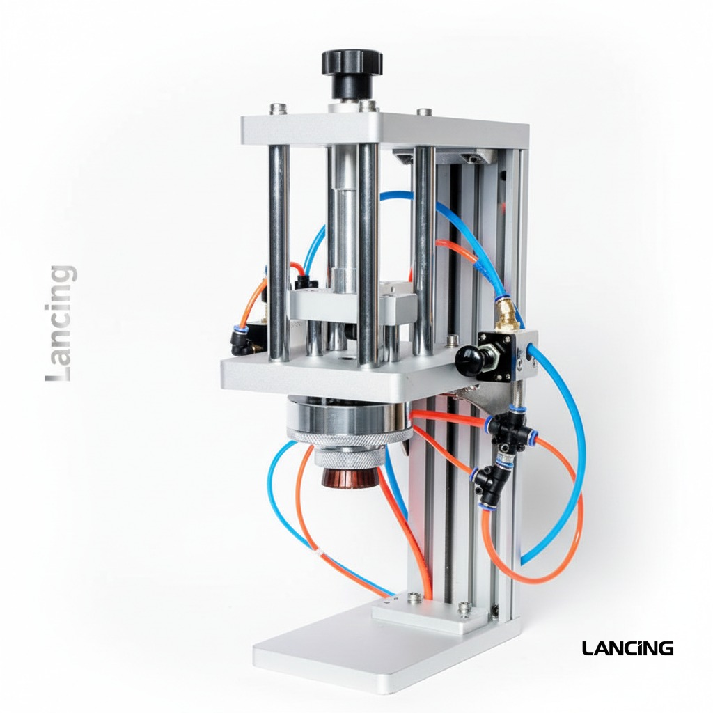 Pneumatic Perfume Bottle Capping Machine view 3