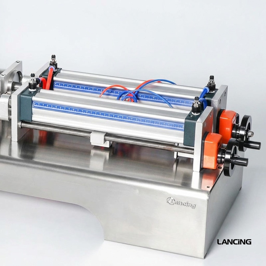 LU-YT2 2 Nozzles Full Pneumatic Liquid Olive Oil Filling Machine view 4