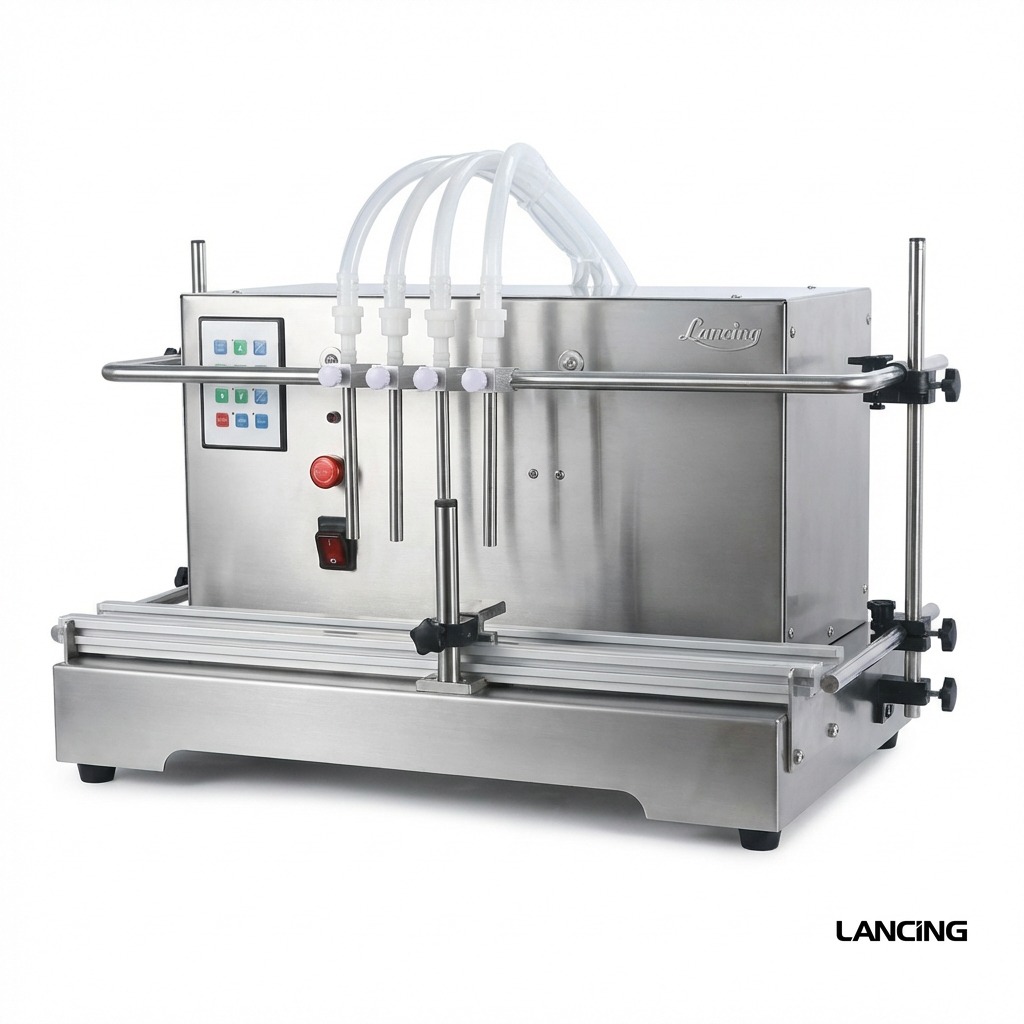 LU-DTPP4C 4 Heads Peristaltic Pump Liquid Filling Machine view 2