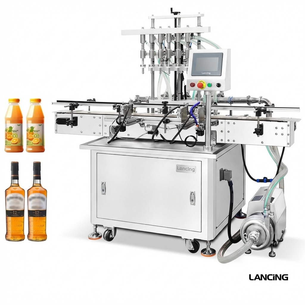 Automatic Centrifugal Pump Whiskey Beverage Liquid Filling Machine view 2