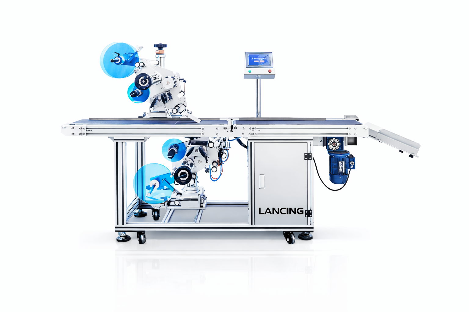 Automatic Top & Bottom Labeling Systems Flat Surface Labeling Machine