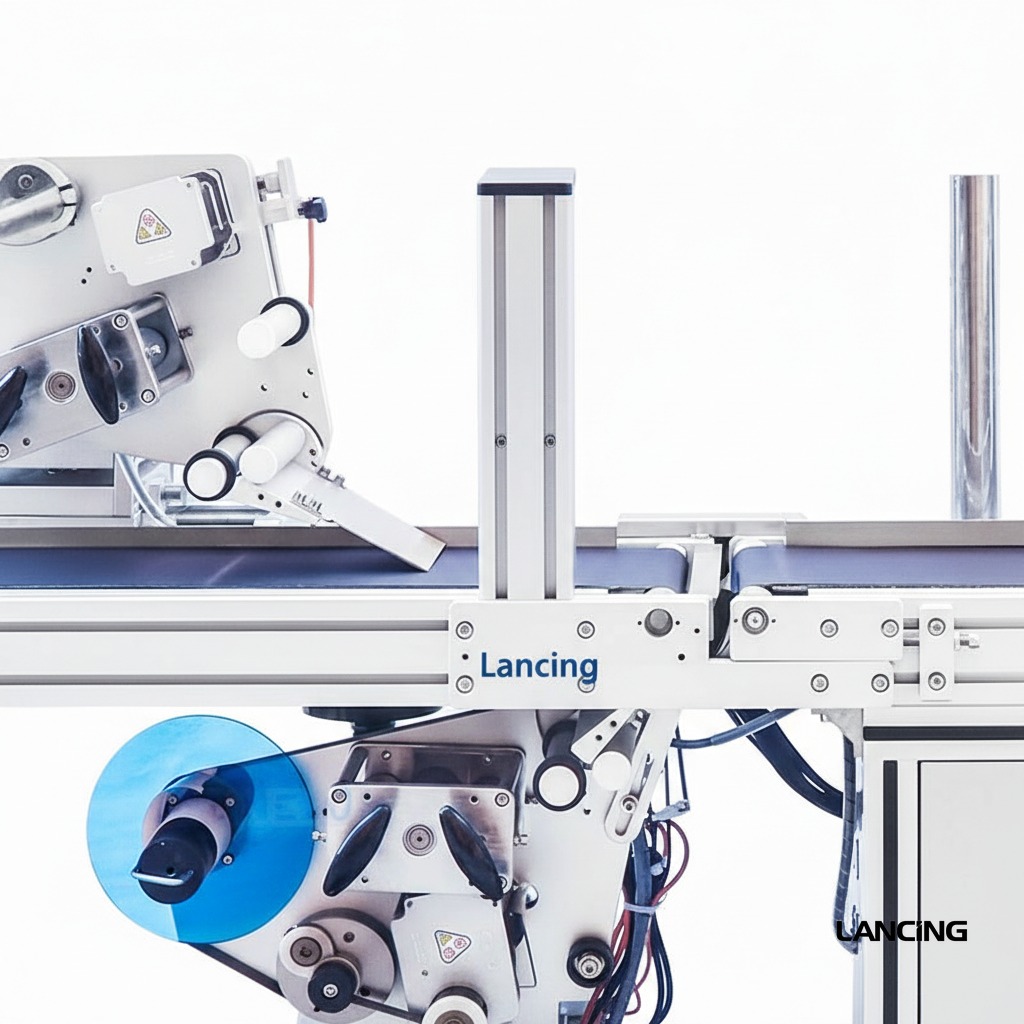 Automatic Top & Bottom Labeling Systems Flat Surface Labeling Machine view 4
