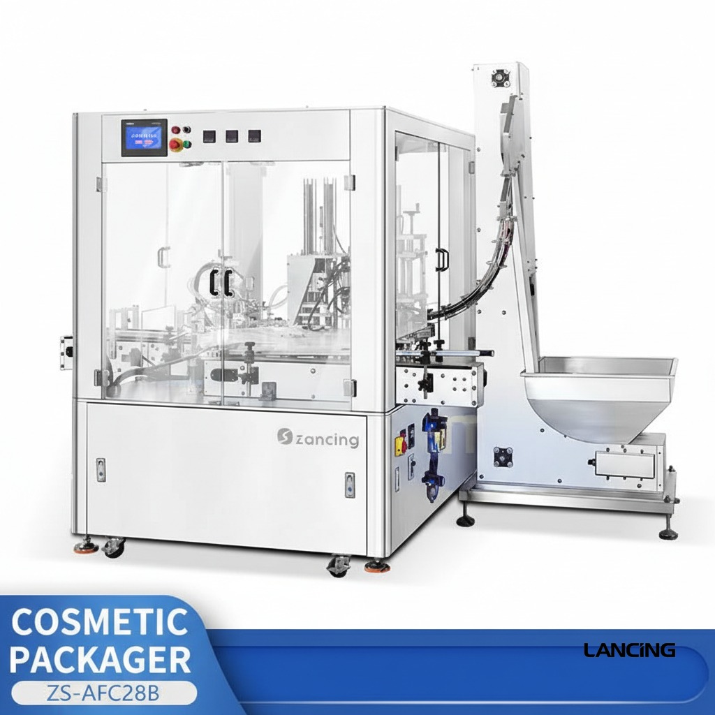 Automatic Cosmetic Paste Filling Aluminum Foil Sealing Capping Machine view 2