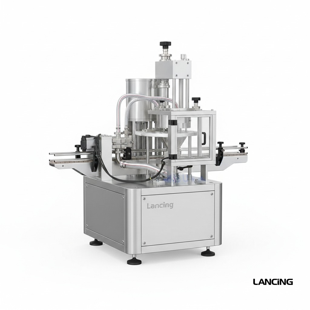 Automatic Cosmetic Paste Filling Aluminum Foil Sealing Capping Machine view 4