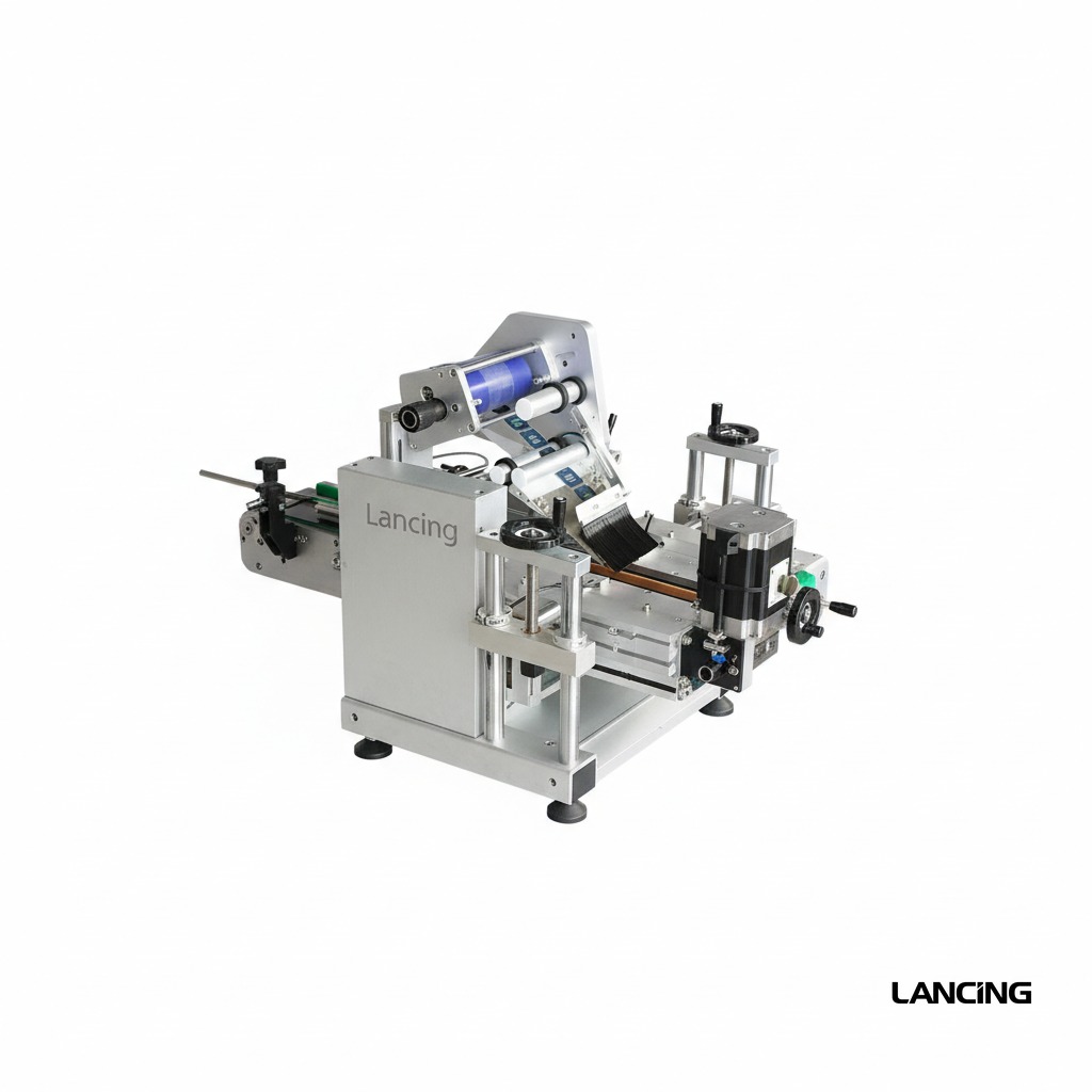 Automatic Square Bottle Body & Caps Labeling Machine view 4