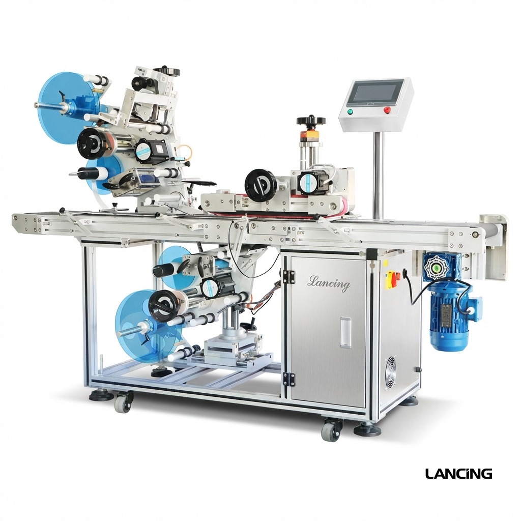 Automatic Top & Bottom Flat Surface Labeling Machine view 2