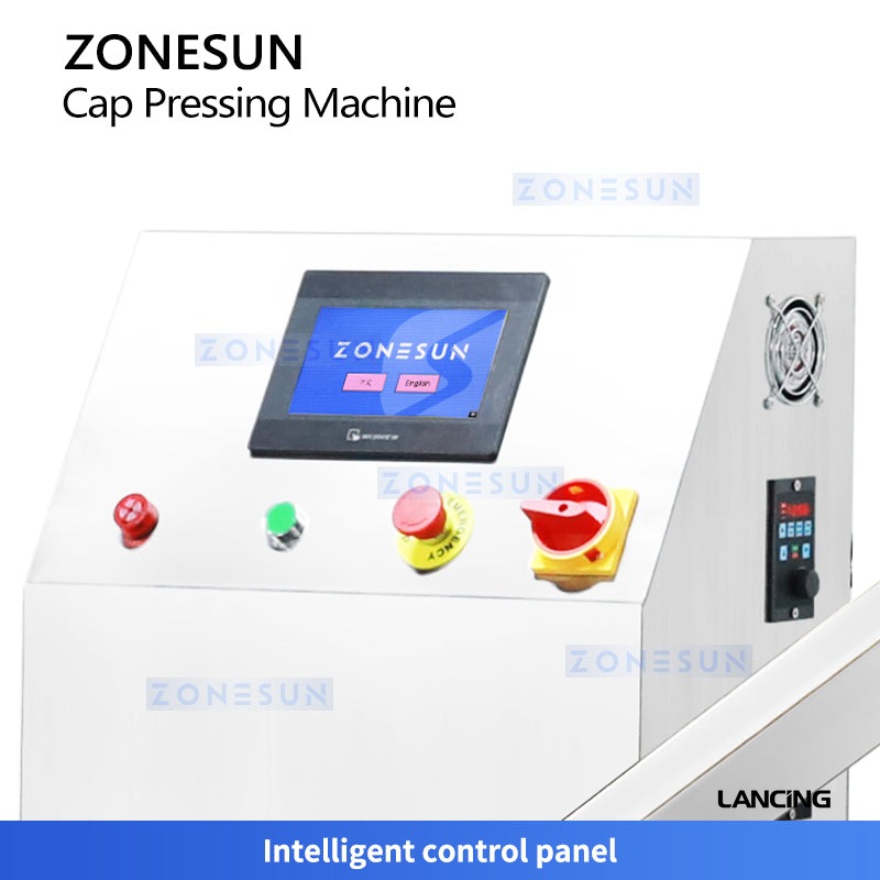 Automatic Cup Lid Pressing Machine with Cap Elevator Yogurt Cup Pressing Machine view 3