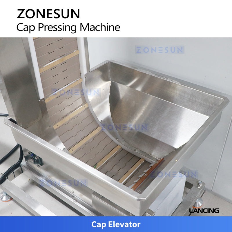 Automatic Cup Lid Pressing Machine with Cap Elevator Yogurt Cup Pressing Machine view 4