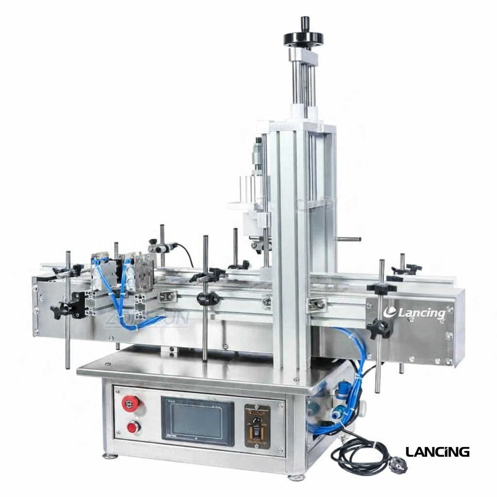 Pneumatic Automatic Bottle Cap Pressing Machine view 2