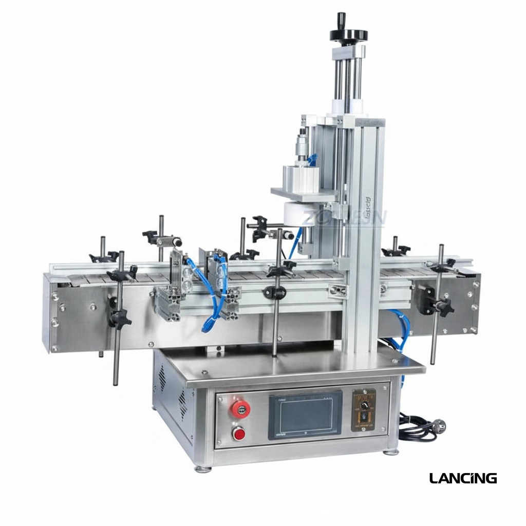 Pneumatic Automatic Bottle Cap Pressing Machine view 3