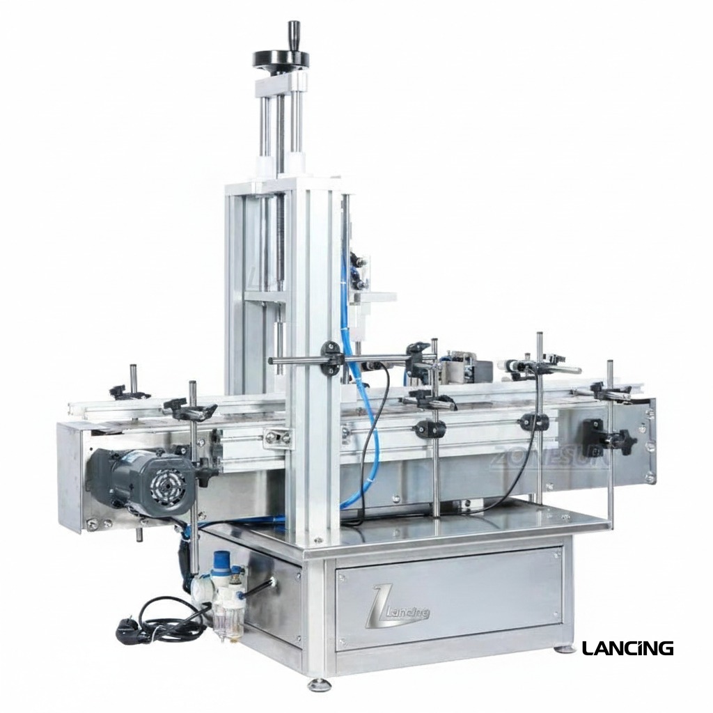 Pneumatic Automatic Bottle Cap Pressing Machine view 4