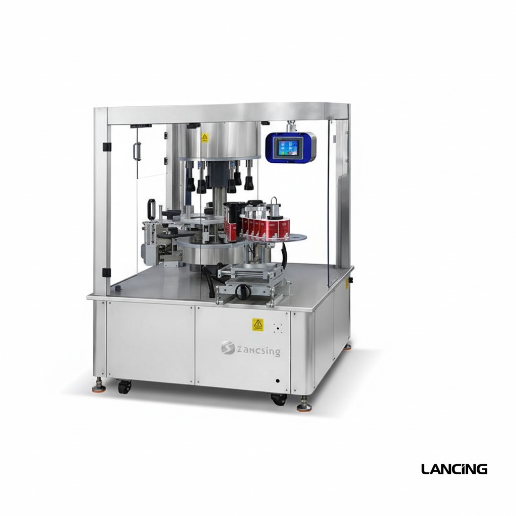 LU-CYGDP6 Automatic Round Bottle Label Applicator view 2