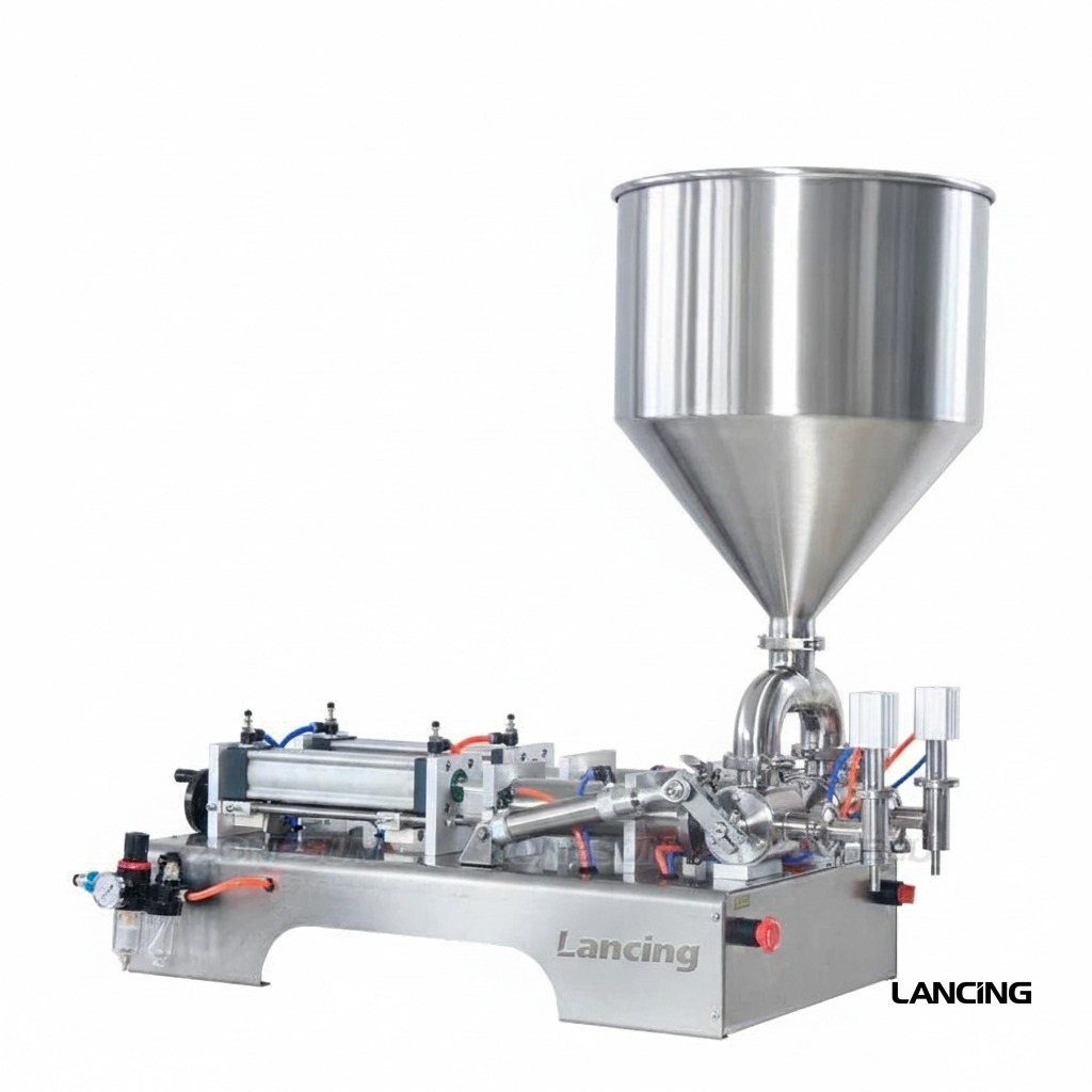 LU-GT2P 2 Nozzles Fully Pneumatic Honey Ketchup Paste Filling Machine view 3