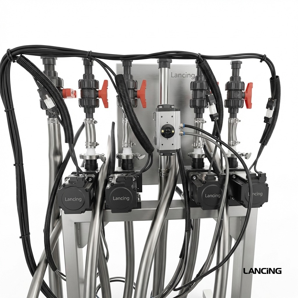 LU-GYCR4A Automatic Corrosive Acids Disinfectants Liquid Filling Machine view 3