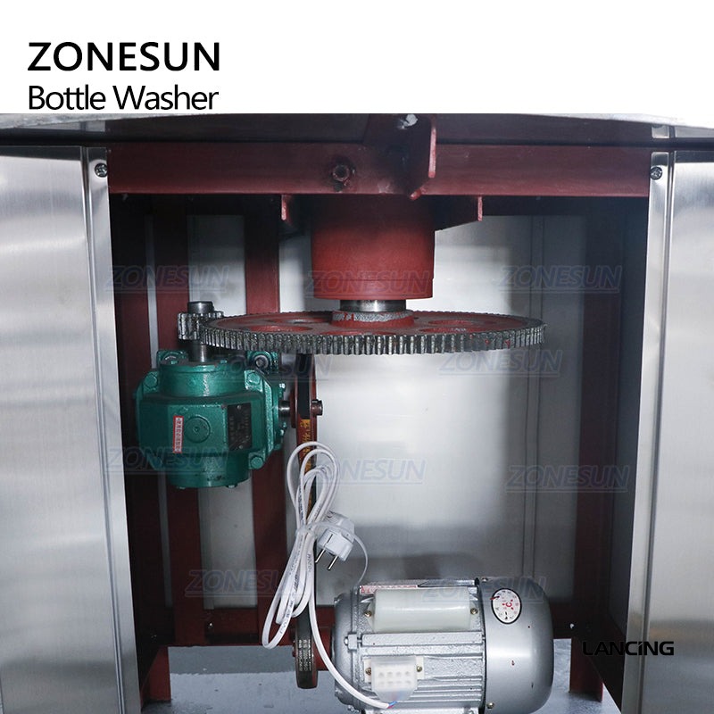 Rotary Small Semi Automatic Bottle Washing Machine view 2