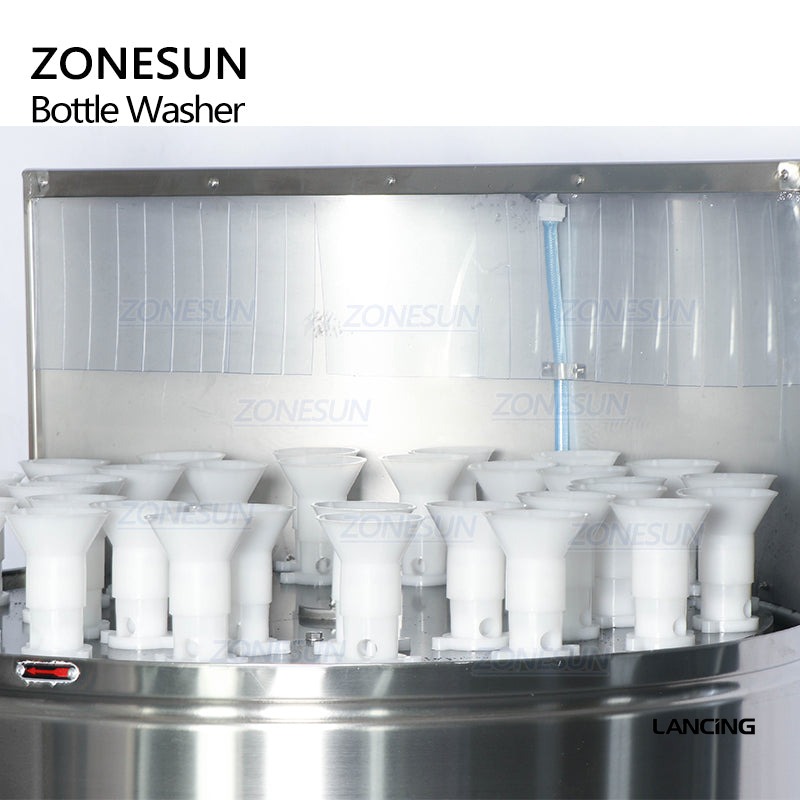 Rotary Small Semi Automatic Bottle Washing Machine view 4