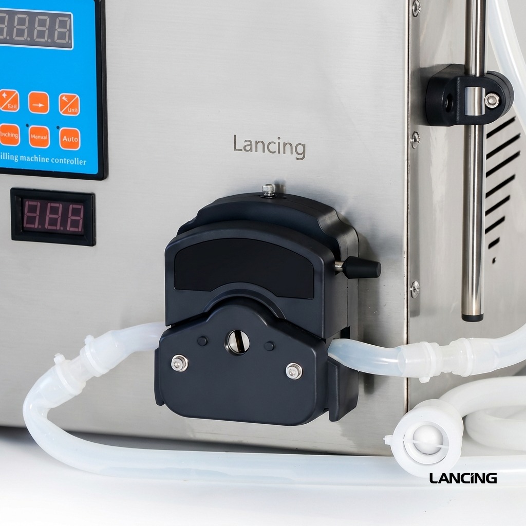 LU-YTPP2W Semi-automatic 2 Nozzles Peristaltic Pump Liquid Filling Machine view 3