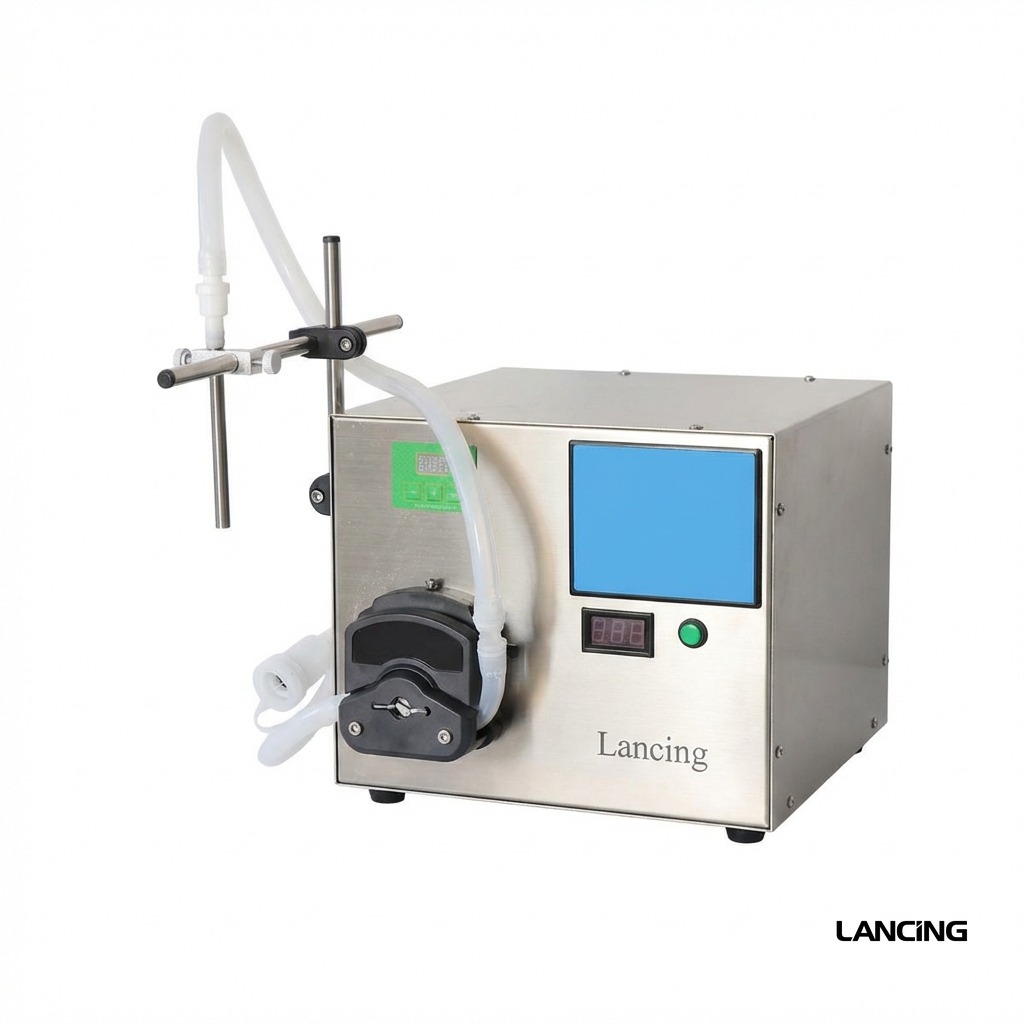 LU-YTPP2W Semi-automatic 2 Nozzles Peristaltic Pump Liquid Filling Machine view 4