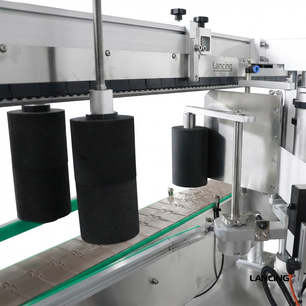 Square Bottle Double Corner Labeling Machine view 3
