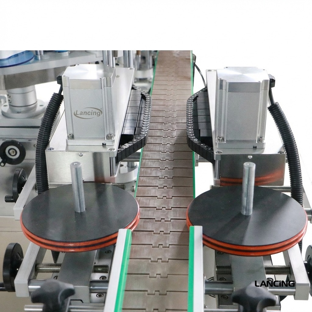 Square Bottle Double Corner Labeling Machine view 4