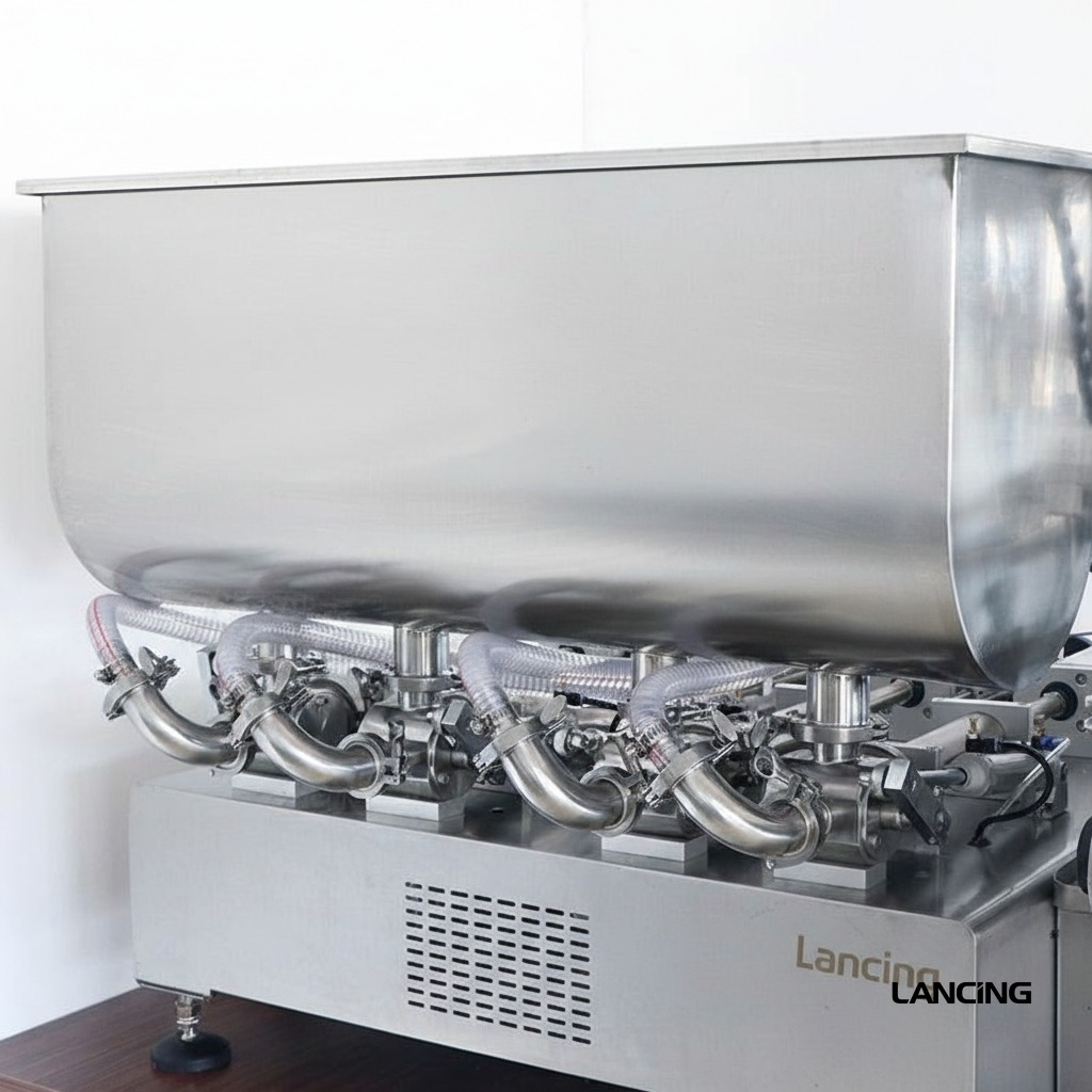 LU-DTGT4T Pneumatic 4-Nozzle Semi-Auto Liquid & Paste Filling Machine view 2