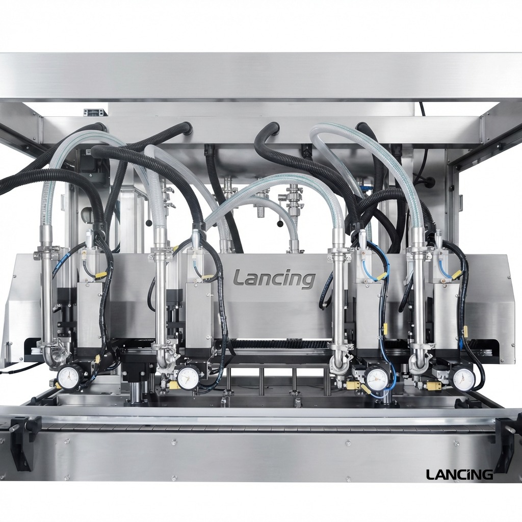 LU-VTPF4 Automatic 4 Tracking Heads Paste Liquid Filling Machine view 4