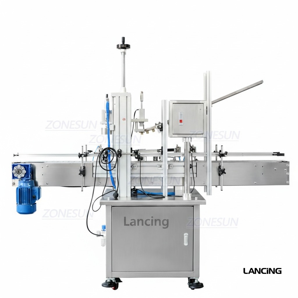 LU-XG16D1 Automatic Cork Pressing Machine with Cap Feeder view 4