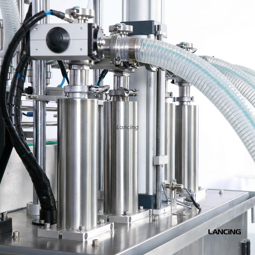 LU-YT4TZ Automatic 4 Nozzles Piston Liquid Filling Machine view 3