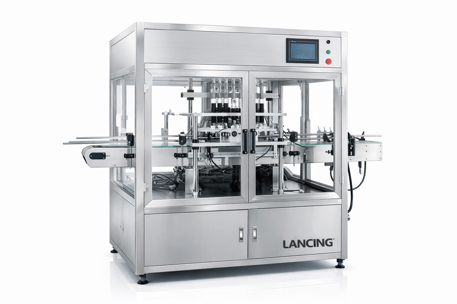 Automatic 8‑Nozzle Vacuum Liquid Filling Machine